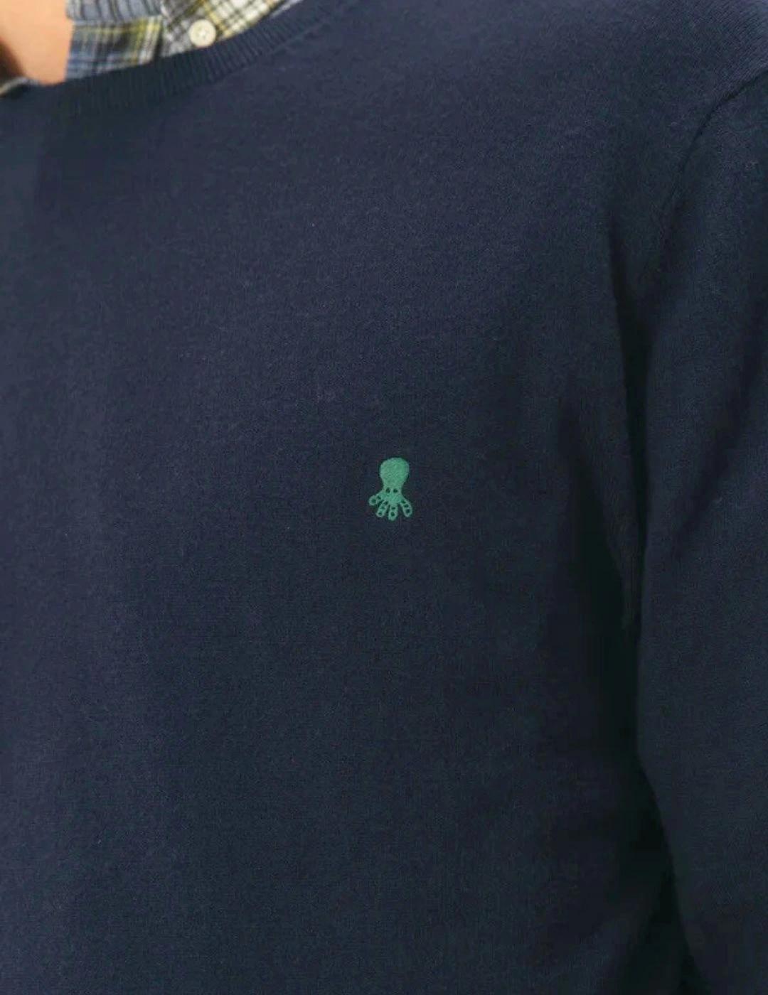El Pulpo Jersey Cuello Redondo Mezcla Azul Marino
