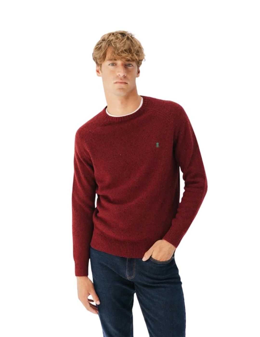 El Pulpo Jersey Punto Jaspeado Granate