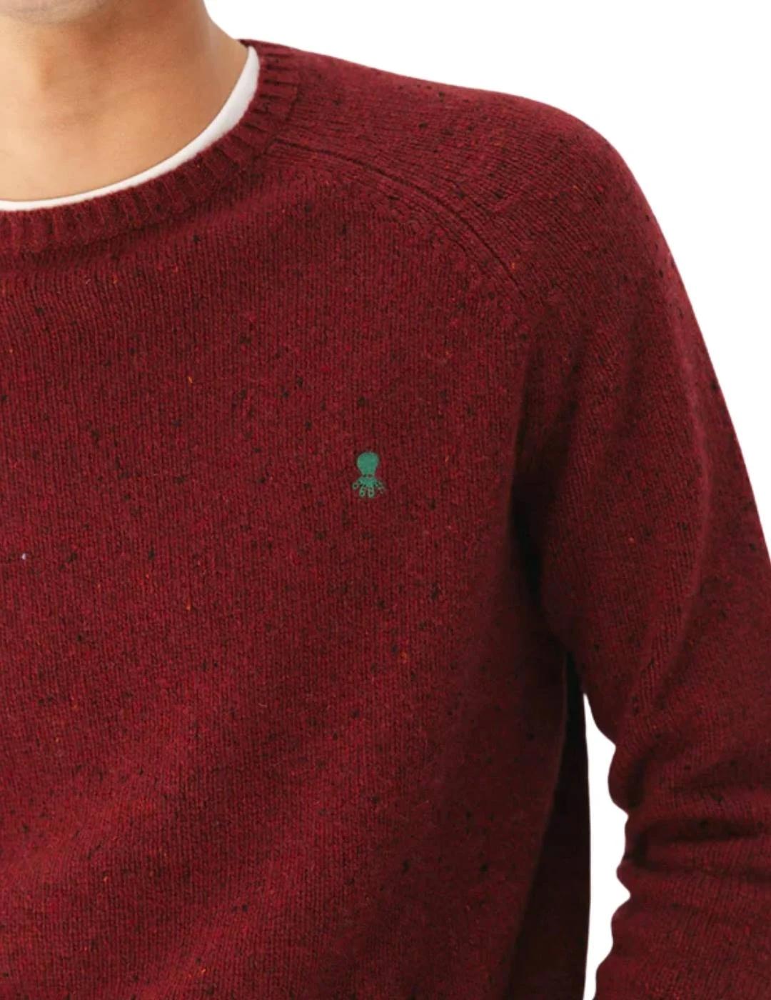 El Pulpo Jersey Punto Jaspeado Granate