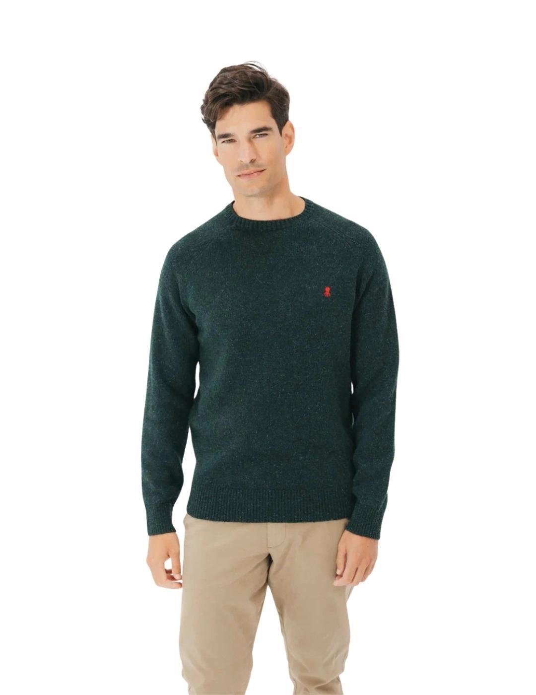 El Pulpo Jersey Punto Jaspeado Verde Botella