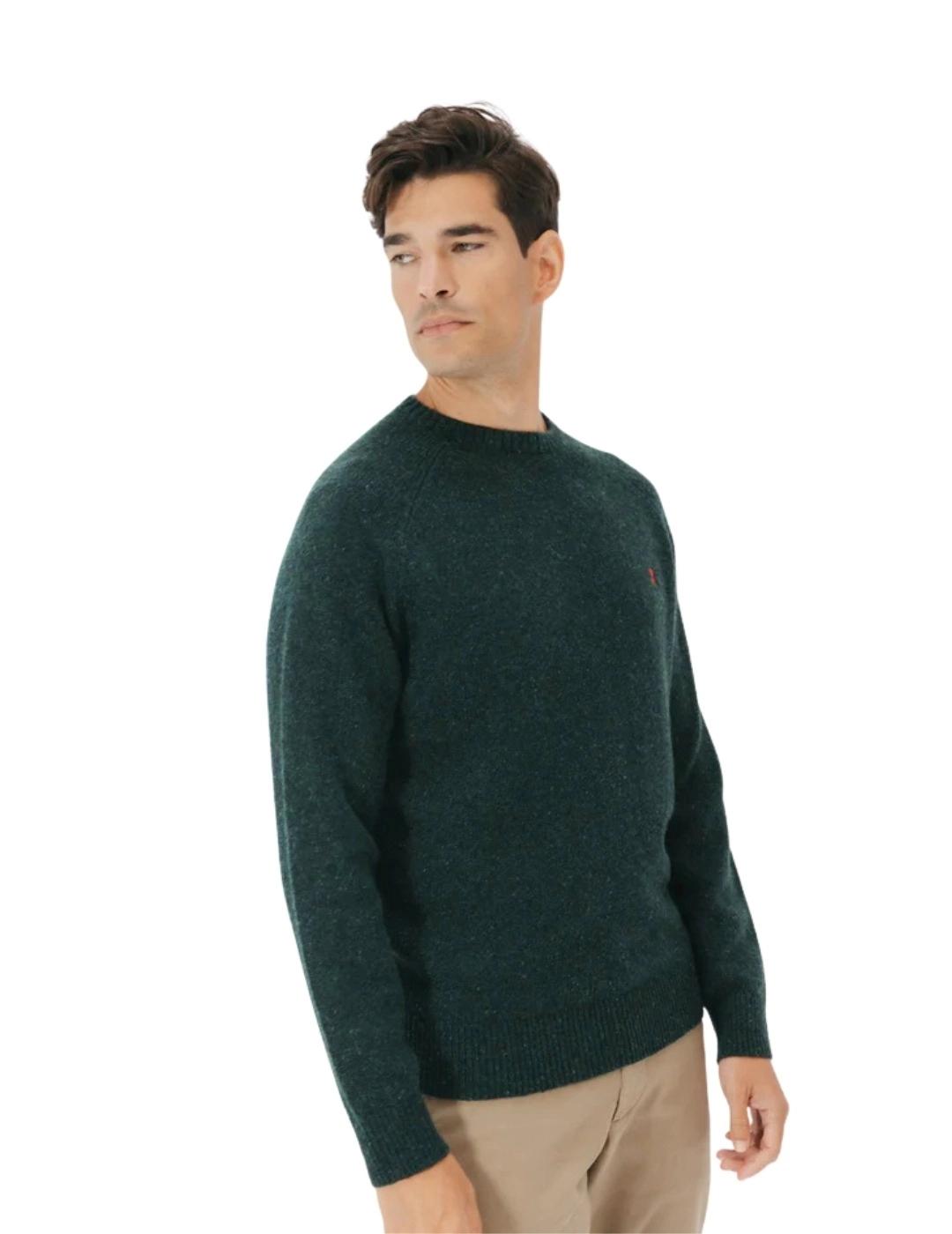 El Pulpo Jersey Punto Jaspeado Verde Botella