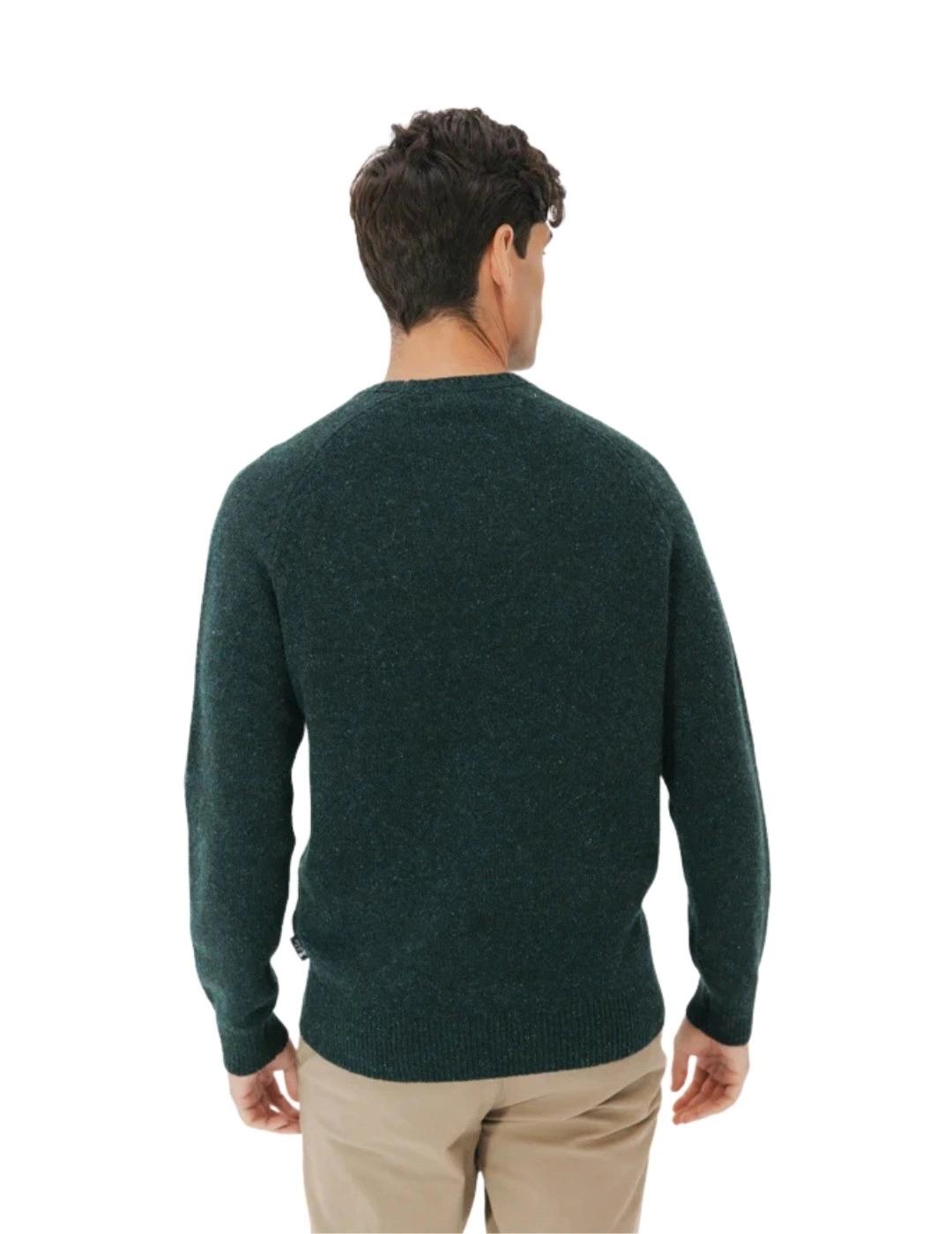 El Pulpo Jersey Punto Jaspeado Verde Botella