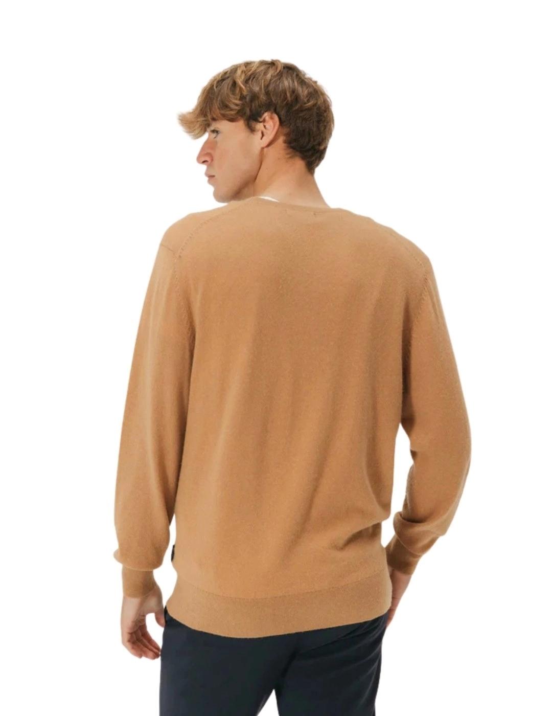El Pulpo Jersey Básico Cuello Pico Camel