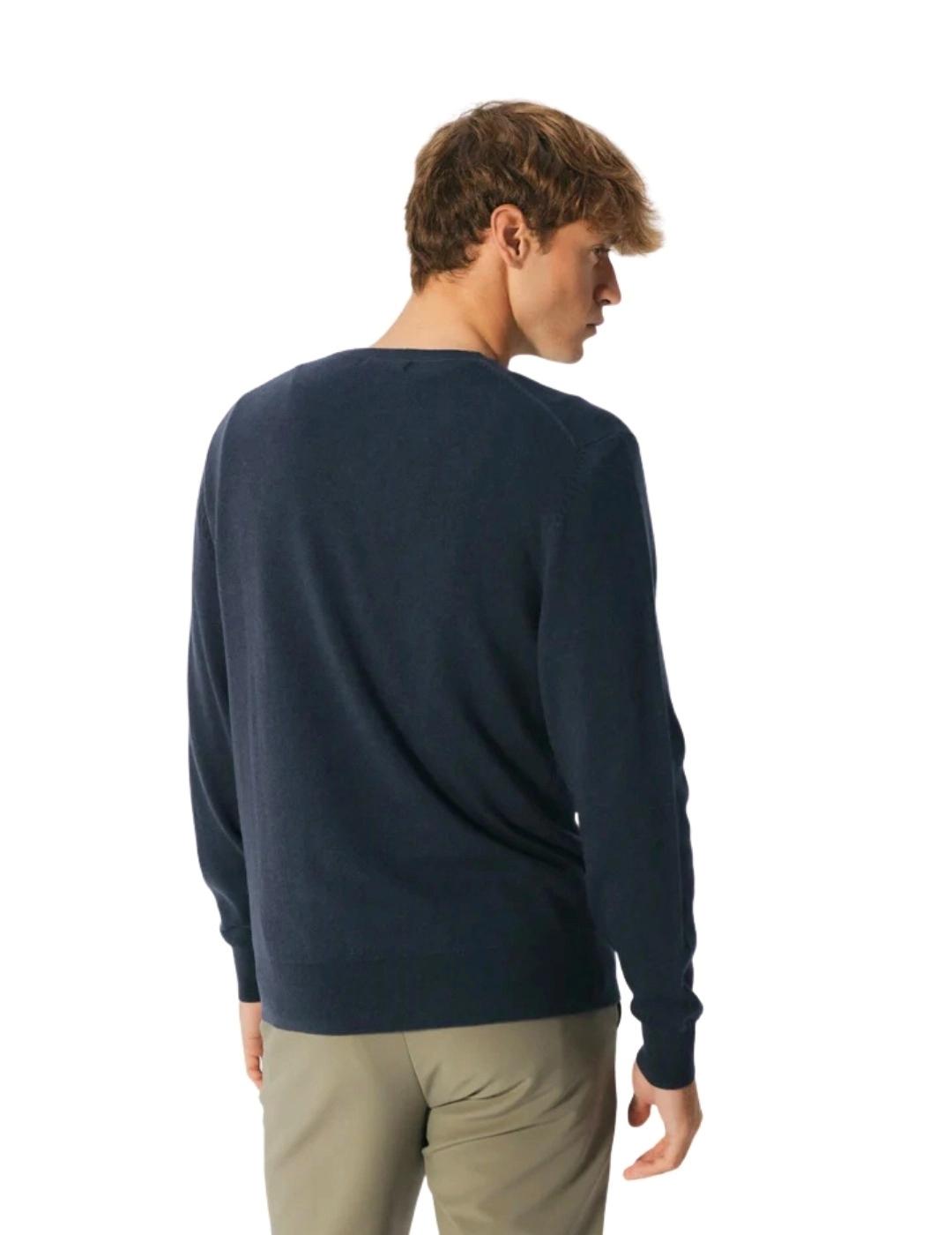 El Pulpo Jersey Básico Cuello Pico Azul Marino