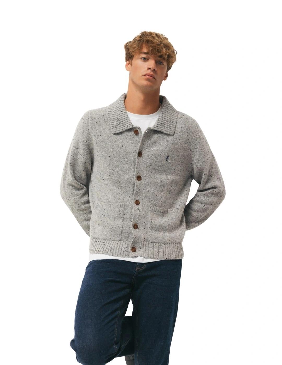 El Pulpo Cardigán Jaspeado Gris Vigoré