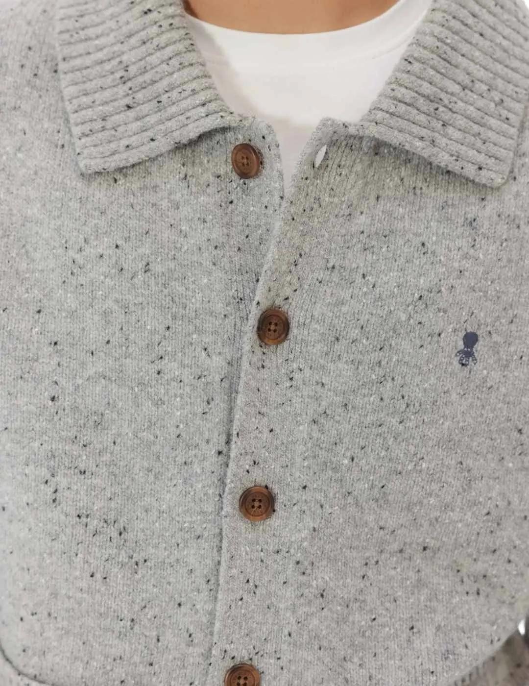 El Pulpo Cardigán Jaspeado Gris Vigoré