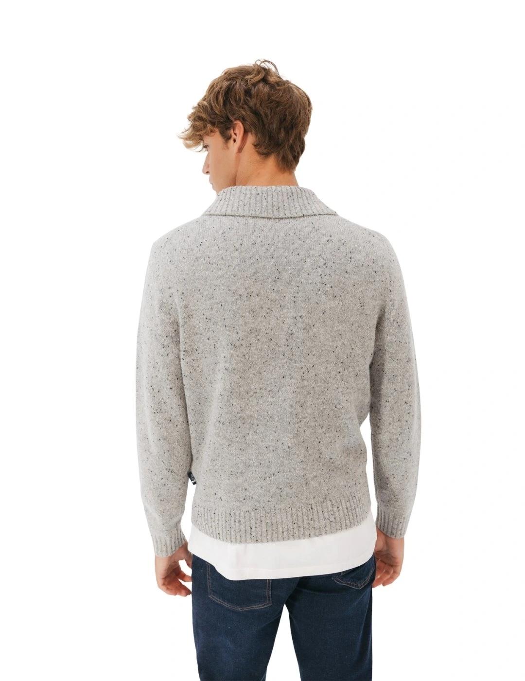 El Pulpo Cardigán Jaspeado Gris Vigoré