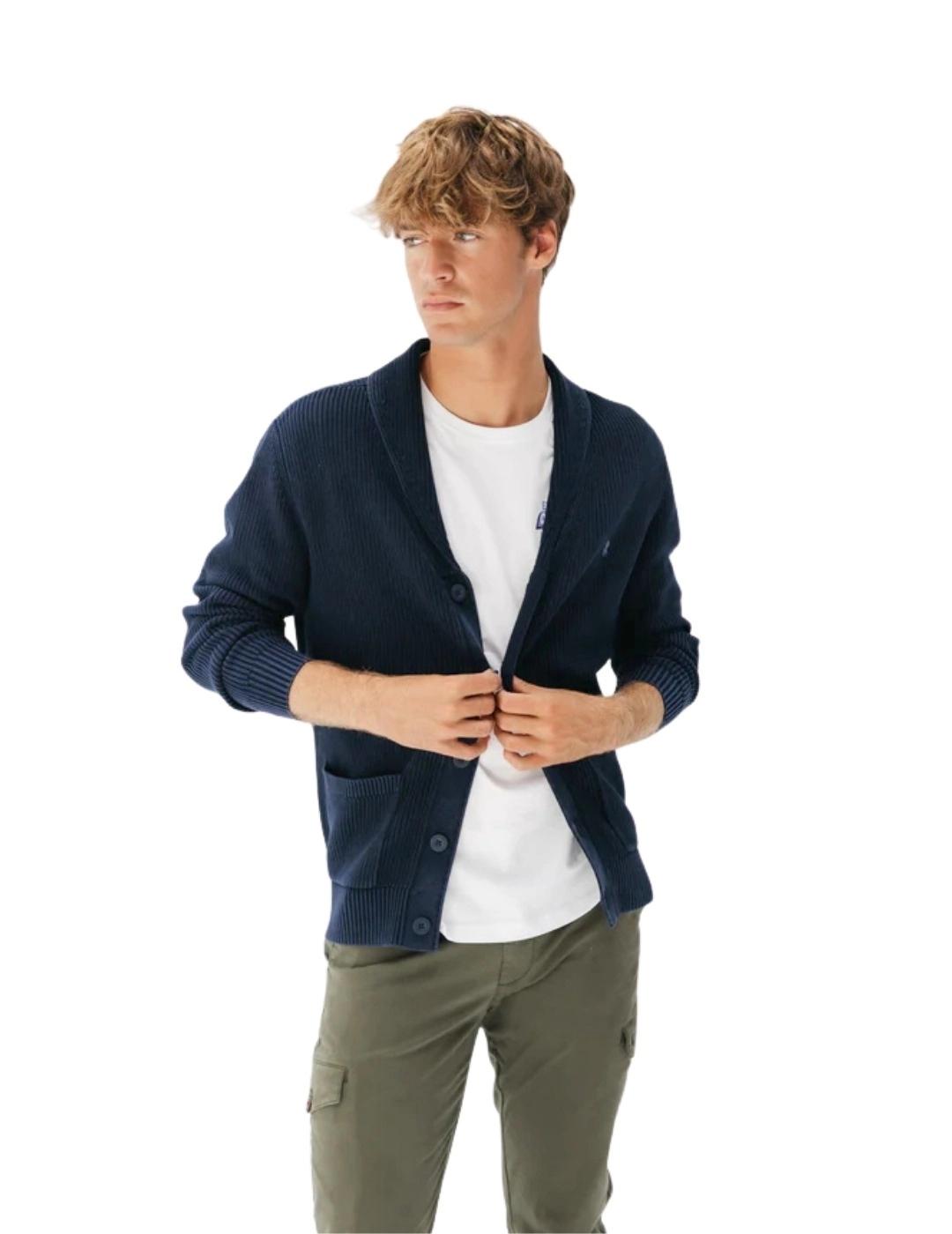 El Pulpo Cardigán Lavado Azul Marino Delavé