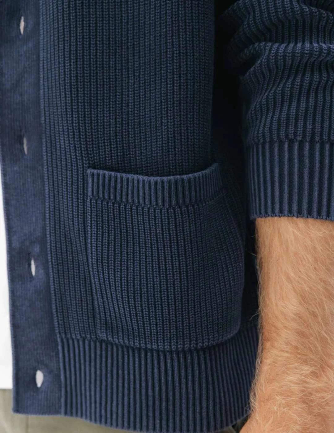 El Pulpo Cardigán Lavado Azul Marino Delavé