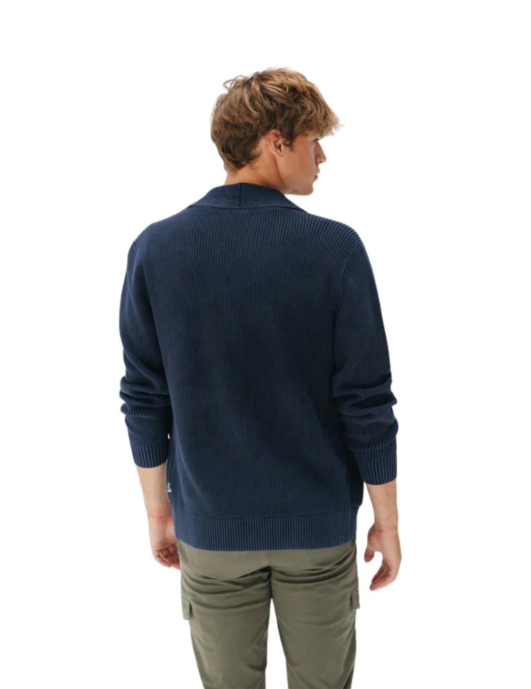 El Pulpo Cardigán Lavado Azul Marino Delavé