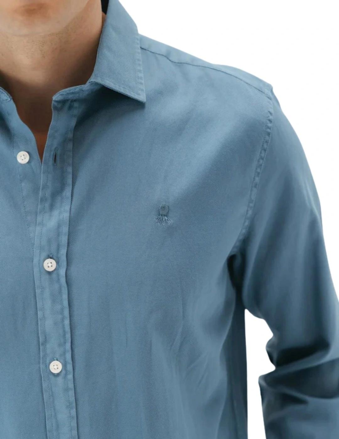 El Pulpo Camisa Casual Estructura Garment Dyed