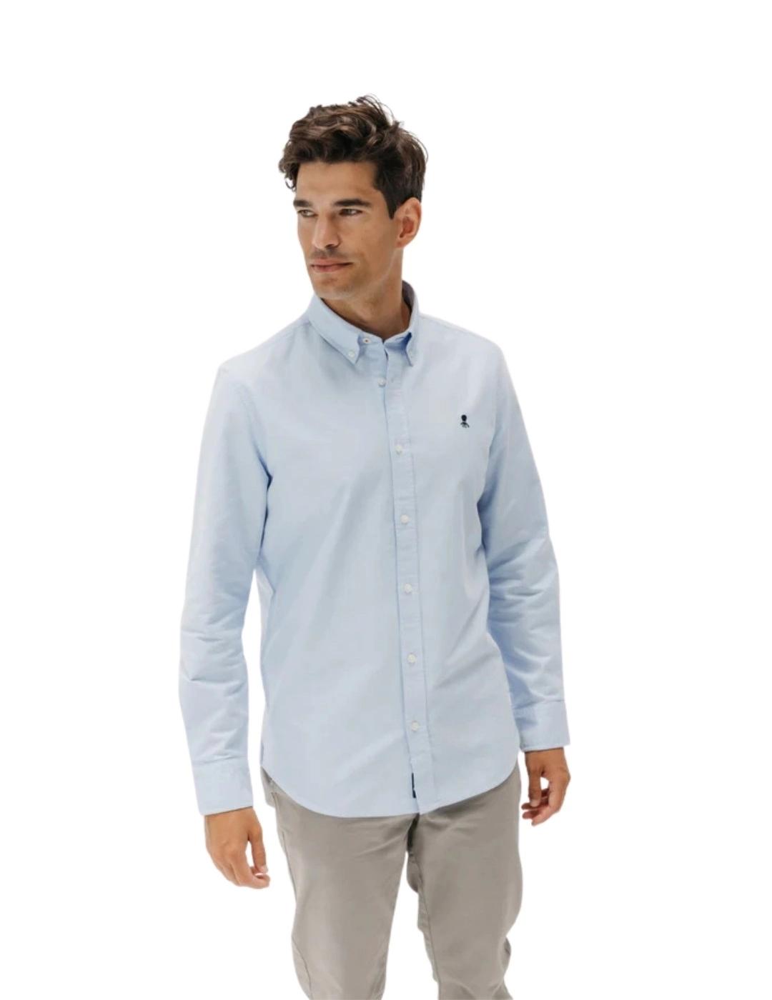 El Pulpo Camisa Casual Oxford Continuidad Azul