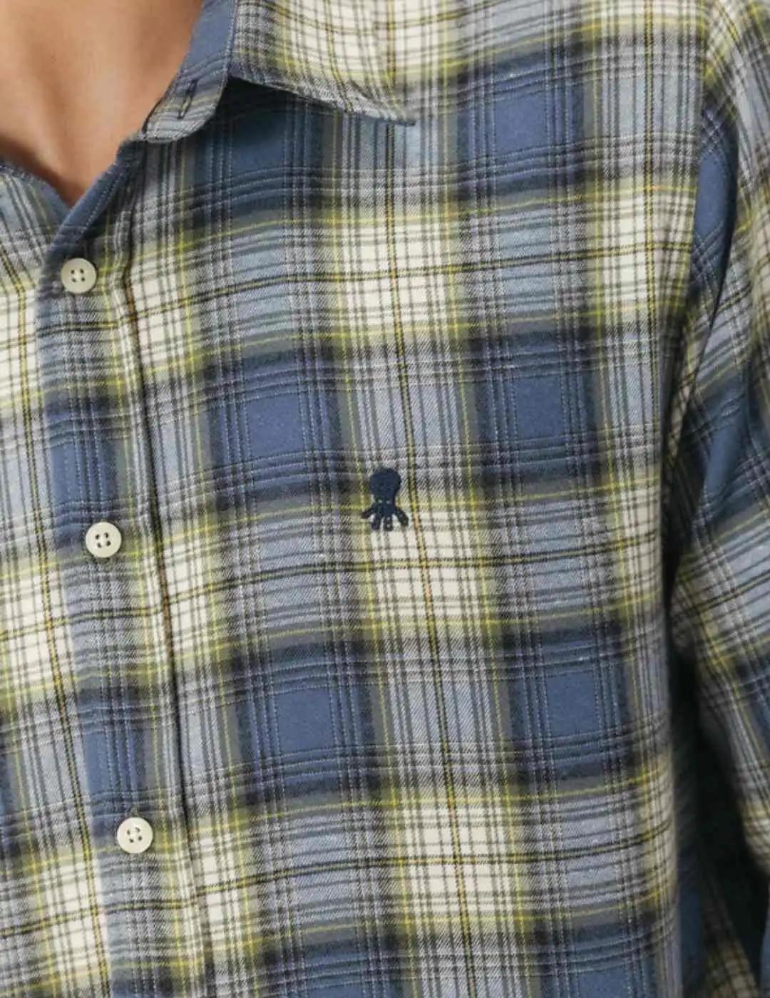 El Pulpo Camisa Casual Franela Cuadro Escocés