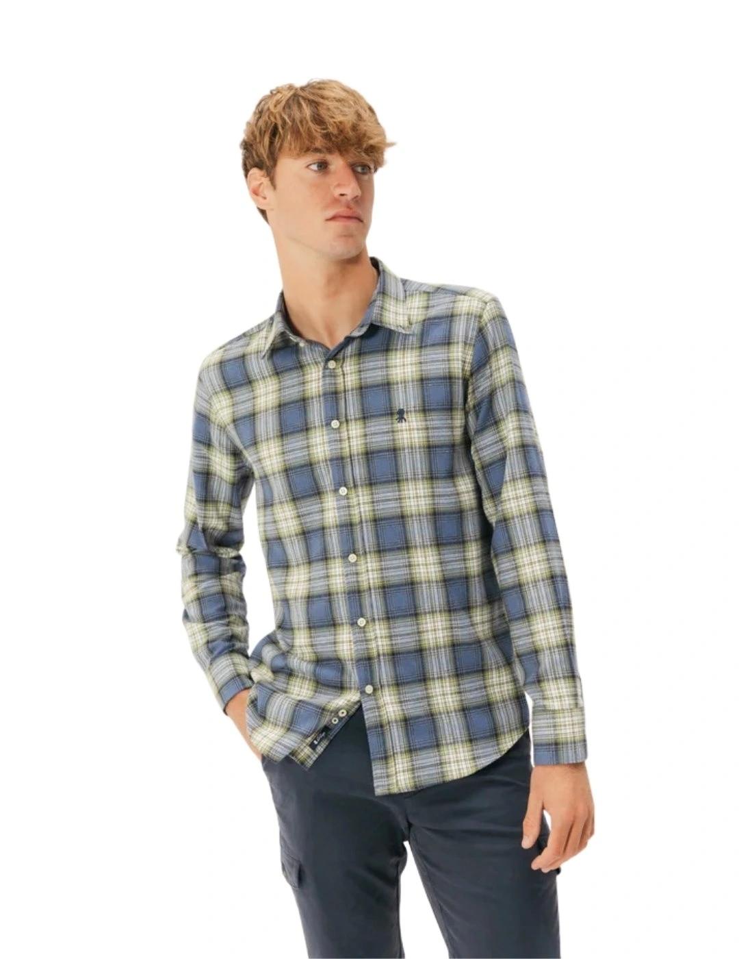 El Pulpo Camisa Casual Franela Cuadro Escocés