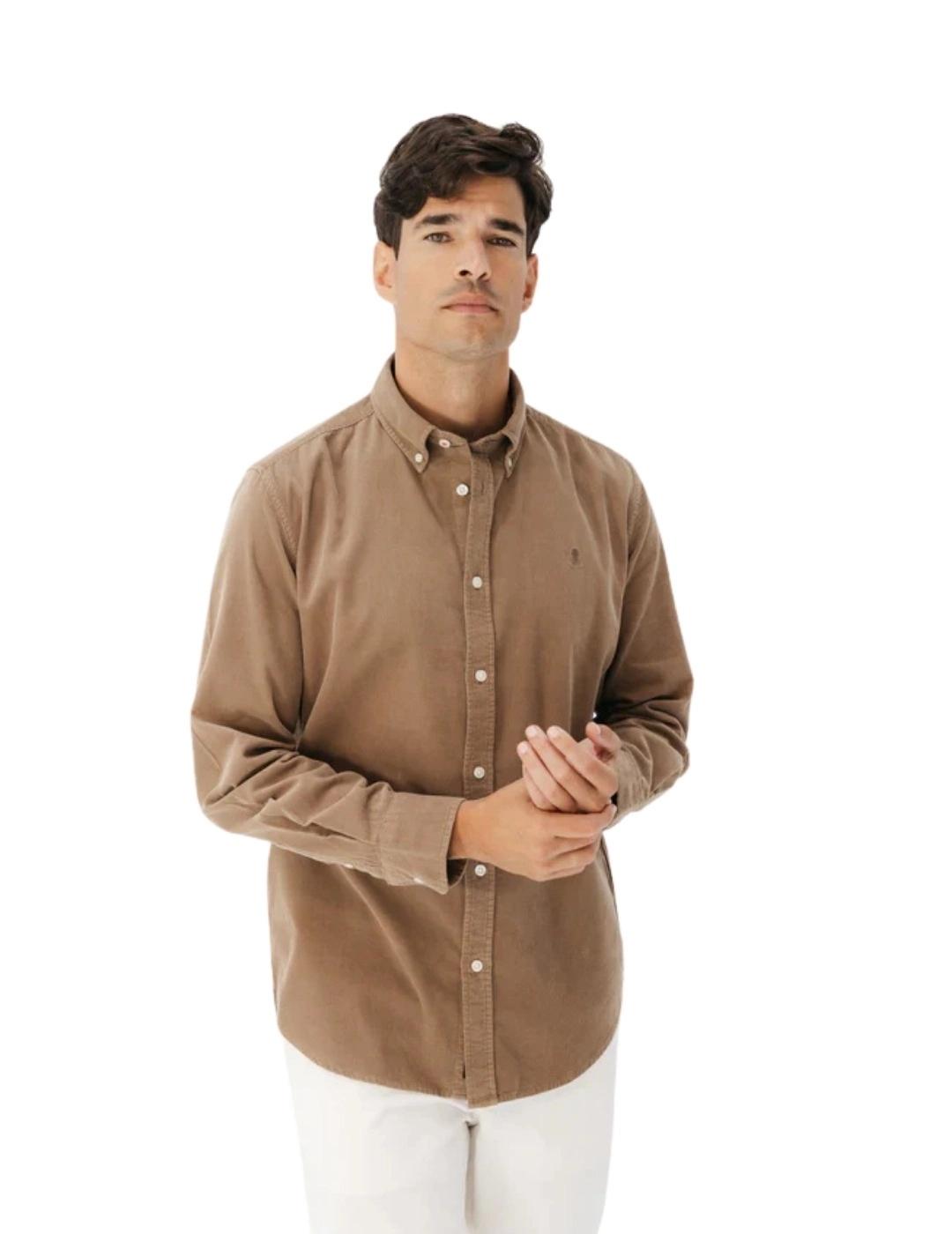 El Pulpo Camisa Casual Corduroy Tintada Topo