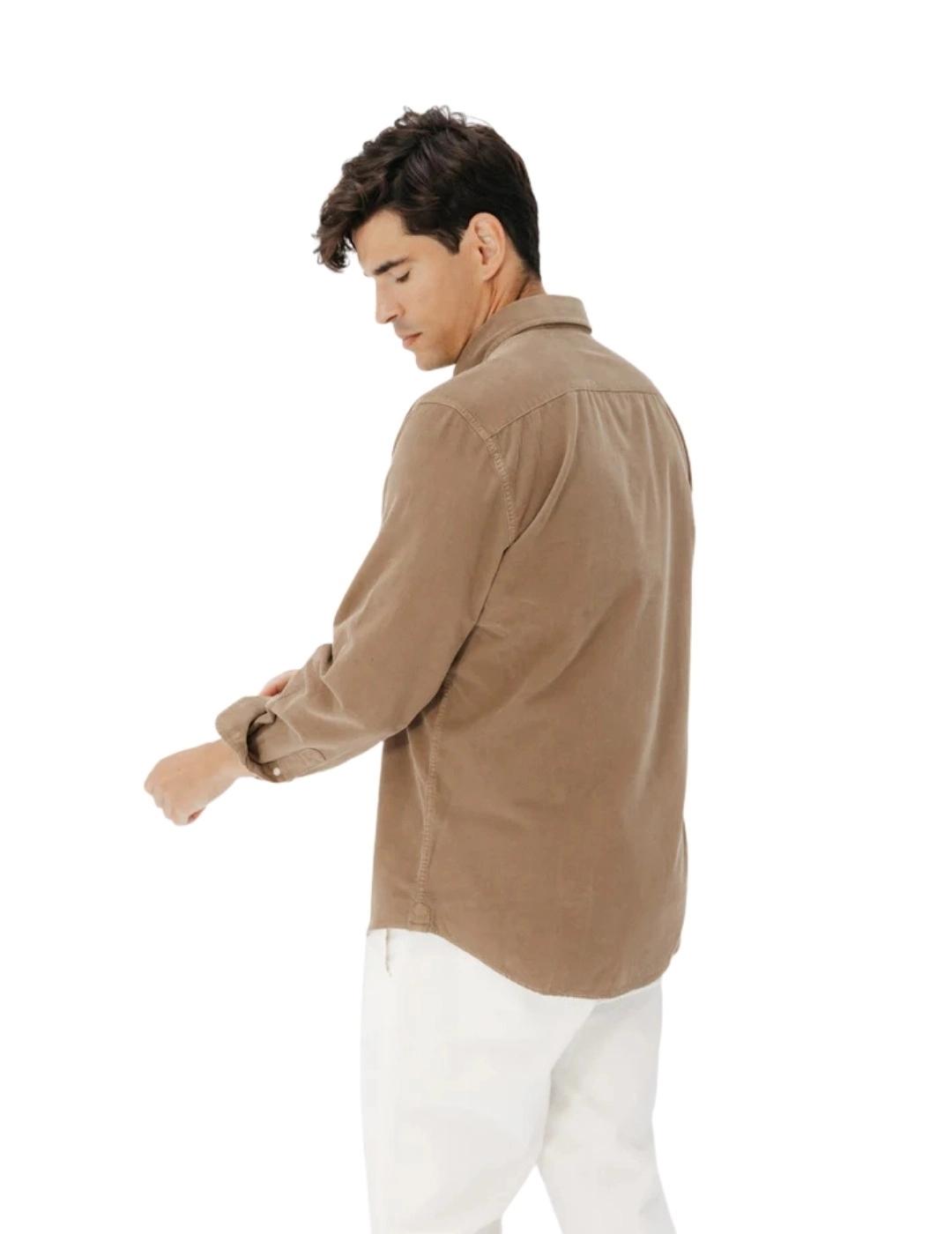 El Pulpo Camisa Casual Corduroy Tintada Topo