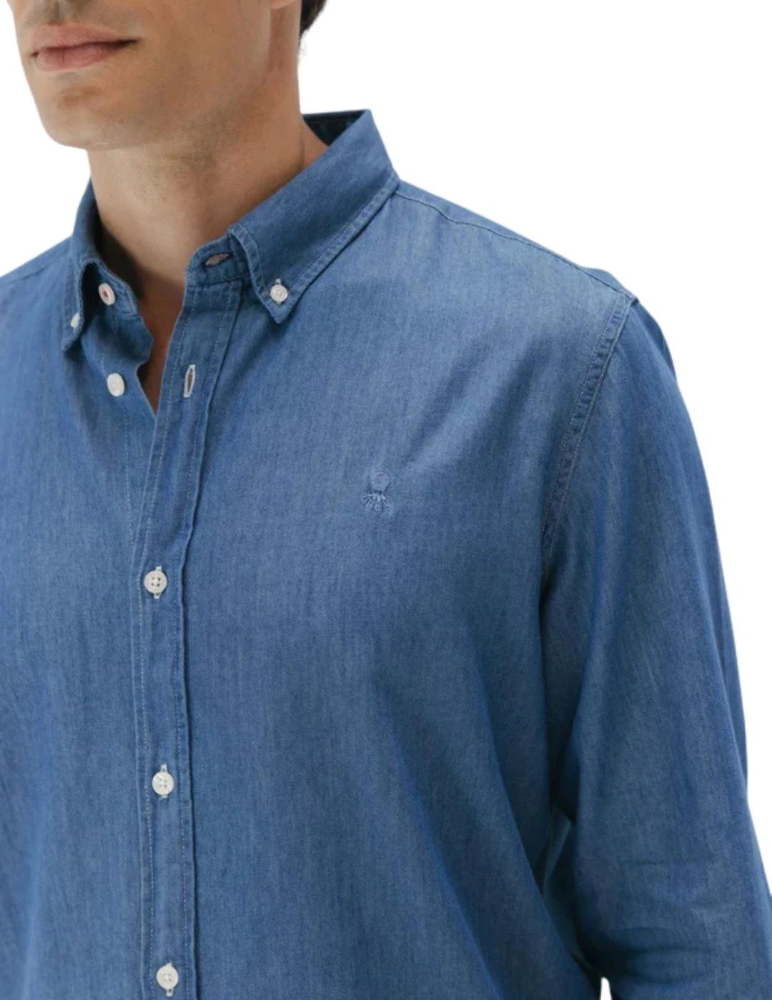 El Pulpo Camisa Casual Denim Stone Azul Medio