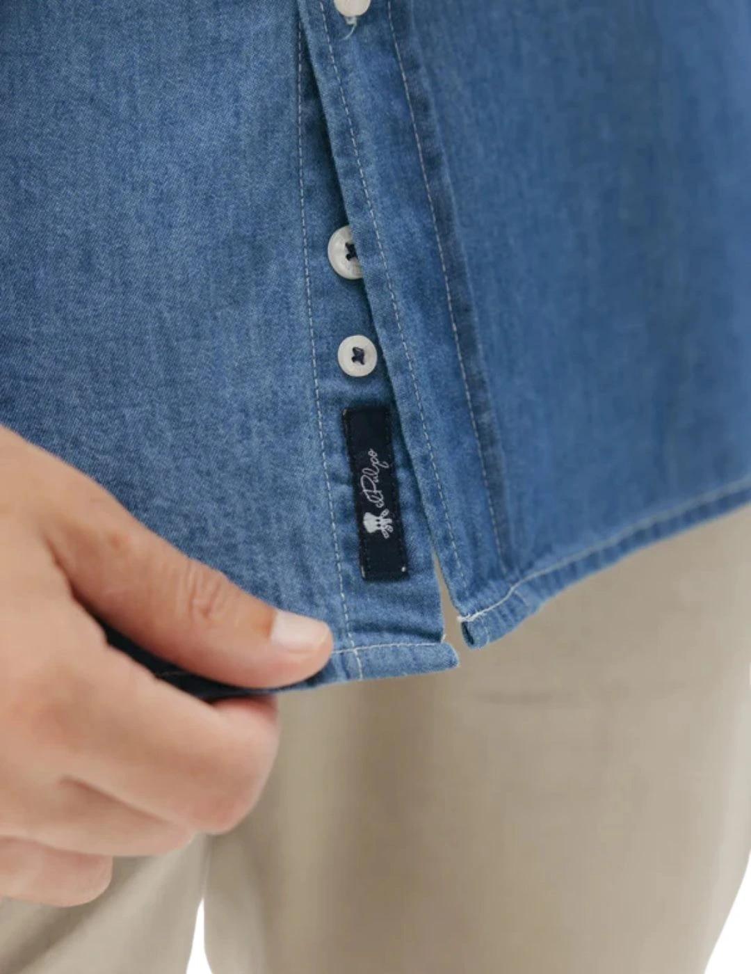 El Pulpo Camisa Casual Denim Stone Azul Medio