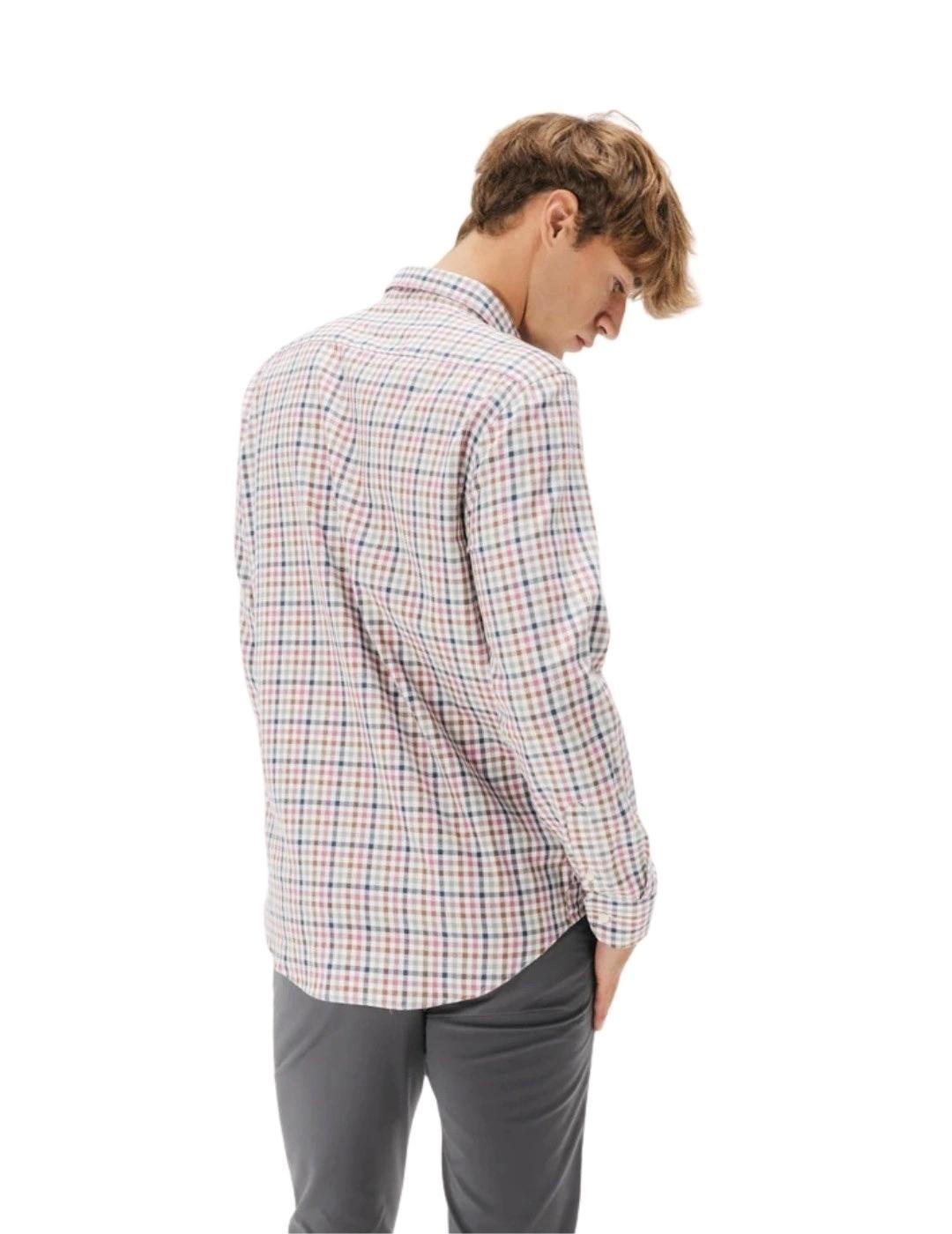 El Pulpo Camisa Casual Sarga Cuadros Rosa