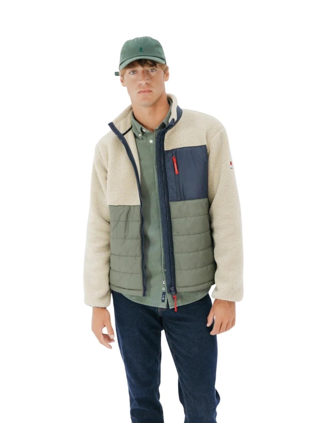 El Pulpo Chaqueta Combinada Nylon y borreguillo