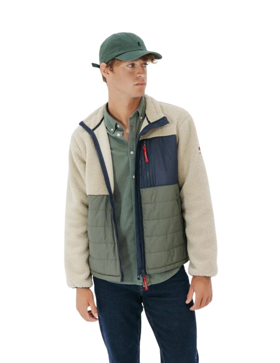 El Pulpo Chaqueta Combinada Nylon y borreguillo