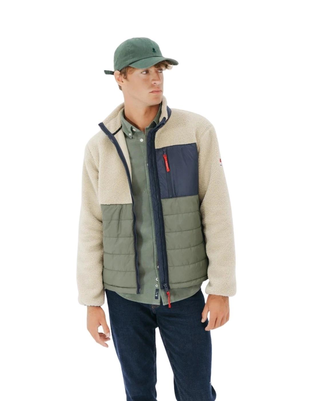 El Pulpo Chaqueta Combinada Nylon y borreguillo