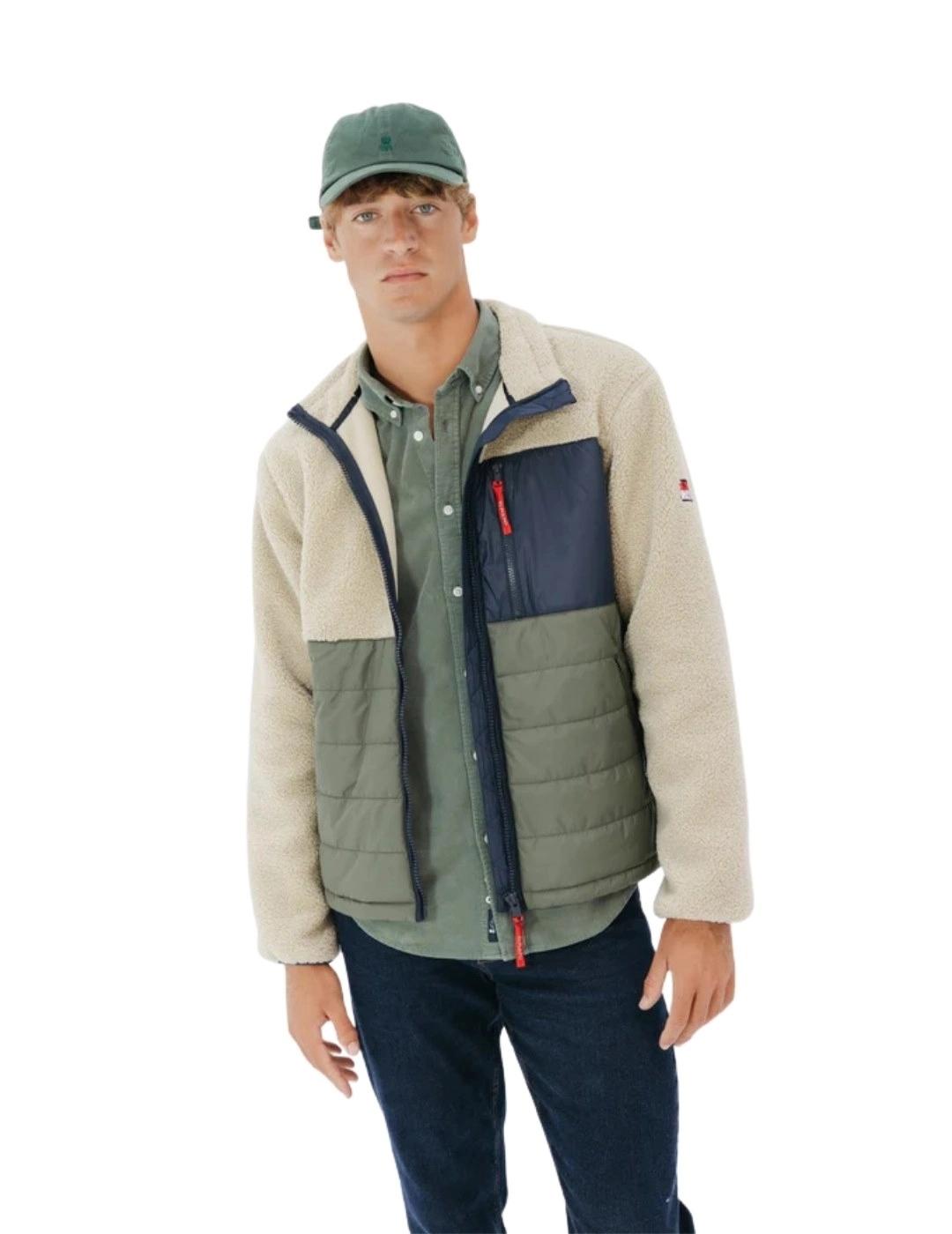 El Pulpo Chaqueta Combinada Nylon y borreguillo