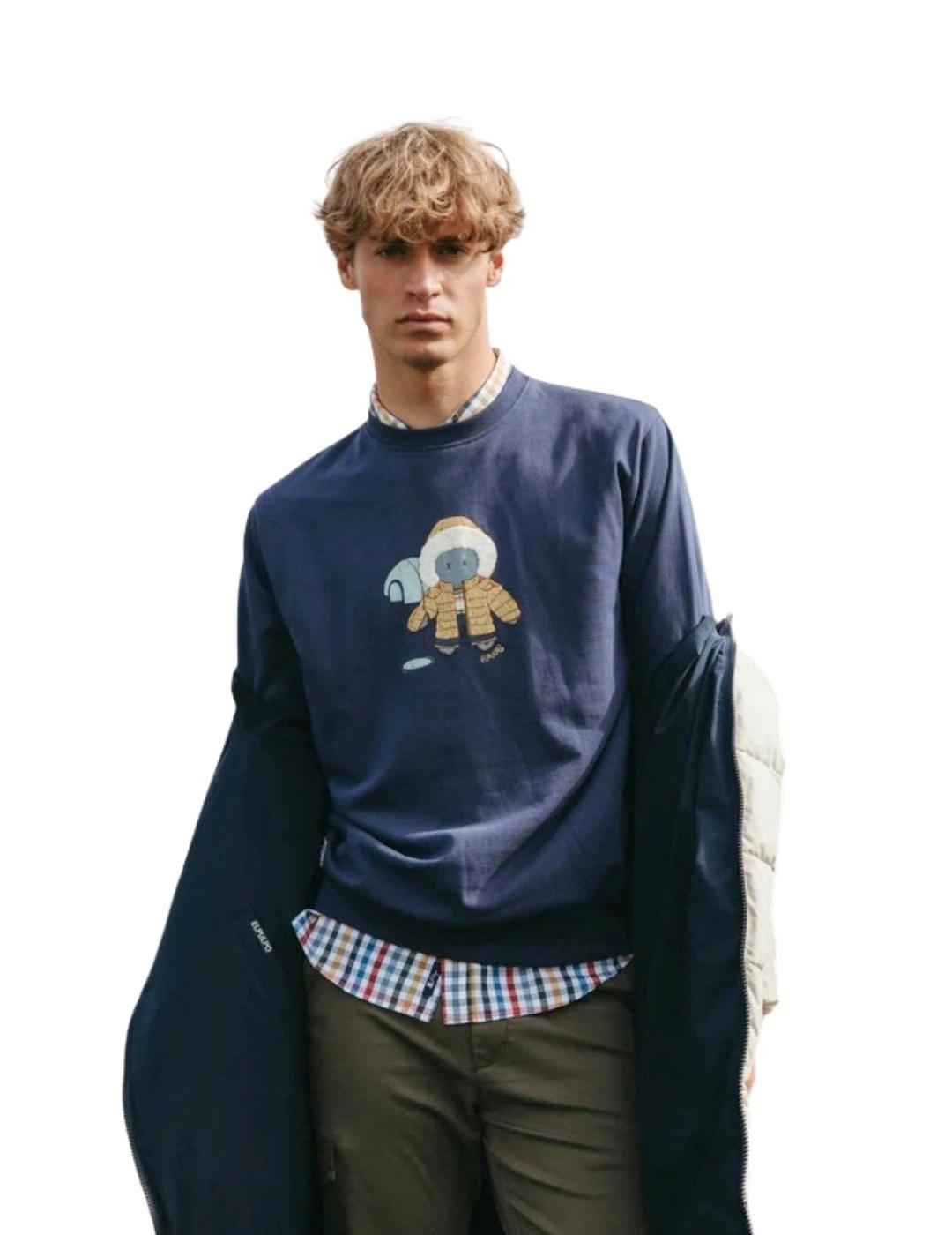 El Pulpo Plumífero Acolchado Ártico Reversible Azu