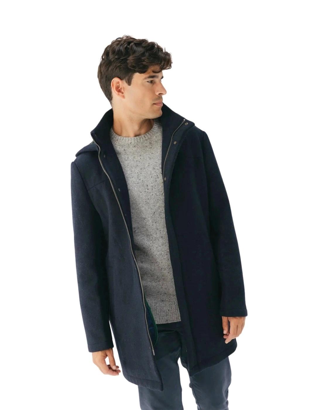 El Pulpo Trenca Paño Azul Marino