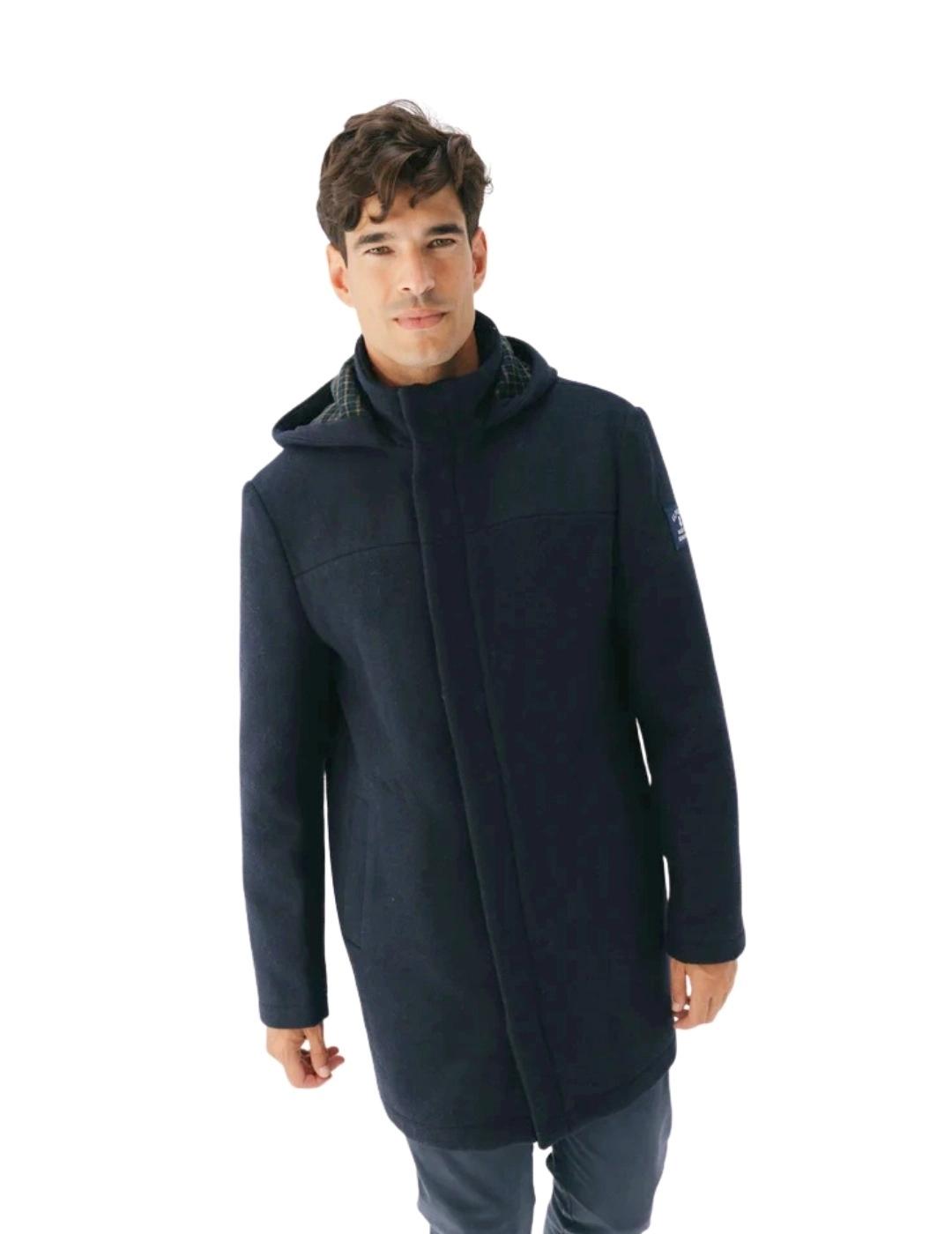 El Pulpo Trenca Paño Azul Marino