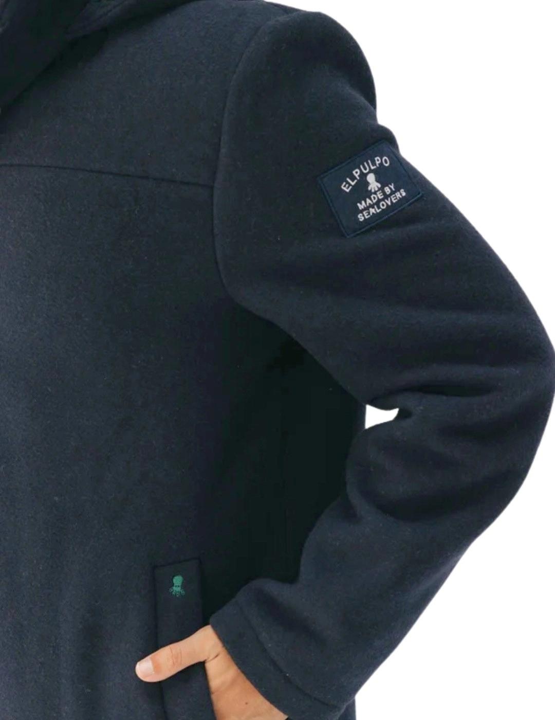 El Pulpo Trenca Paño Azul Marino