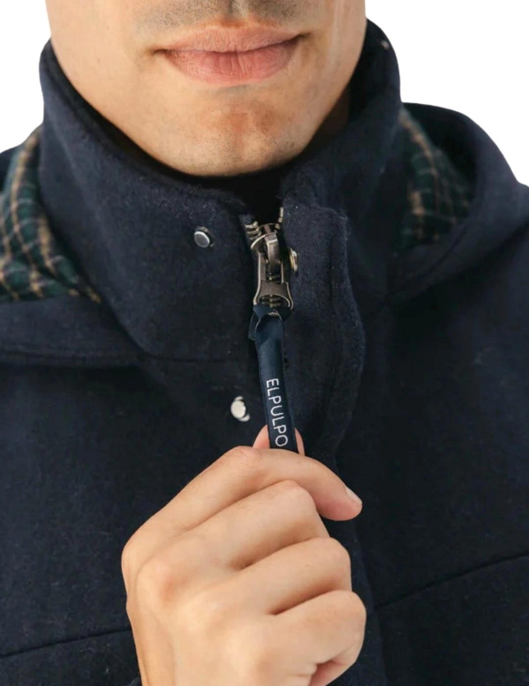 El Pulpo Trenca Paño Azul Marino