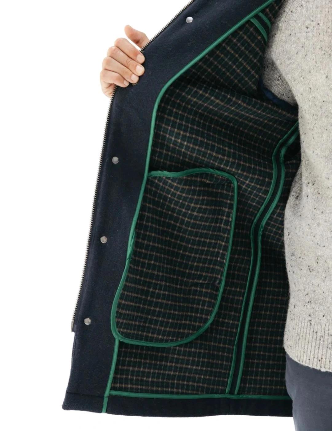 El Pulpo Trenca Paño Azul Marino