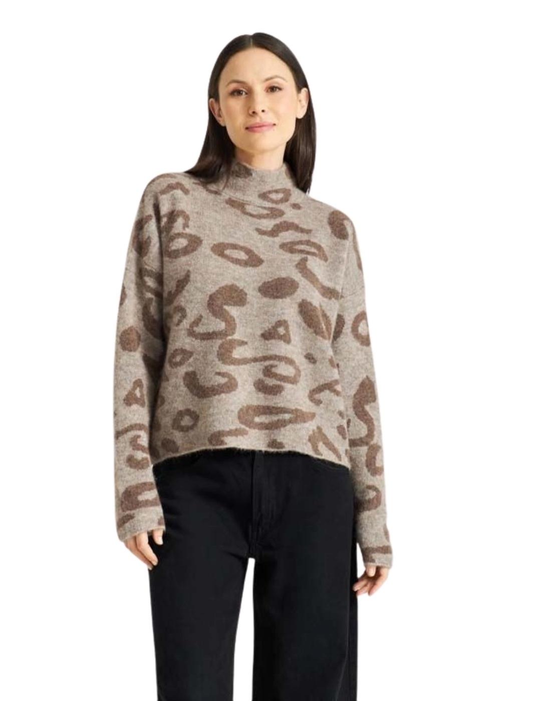 Frieda Jersey Desert Beige estampado