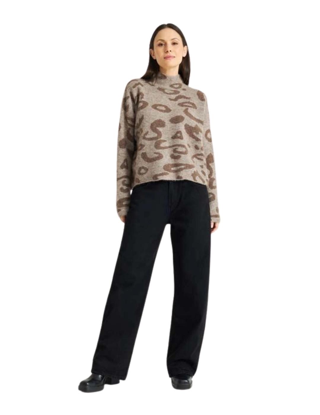 Frieda Jersey Desert Beige estampado