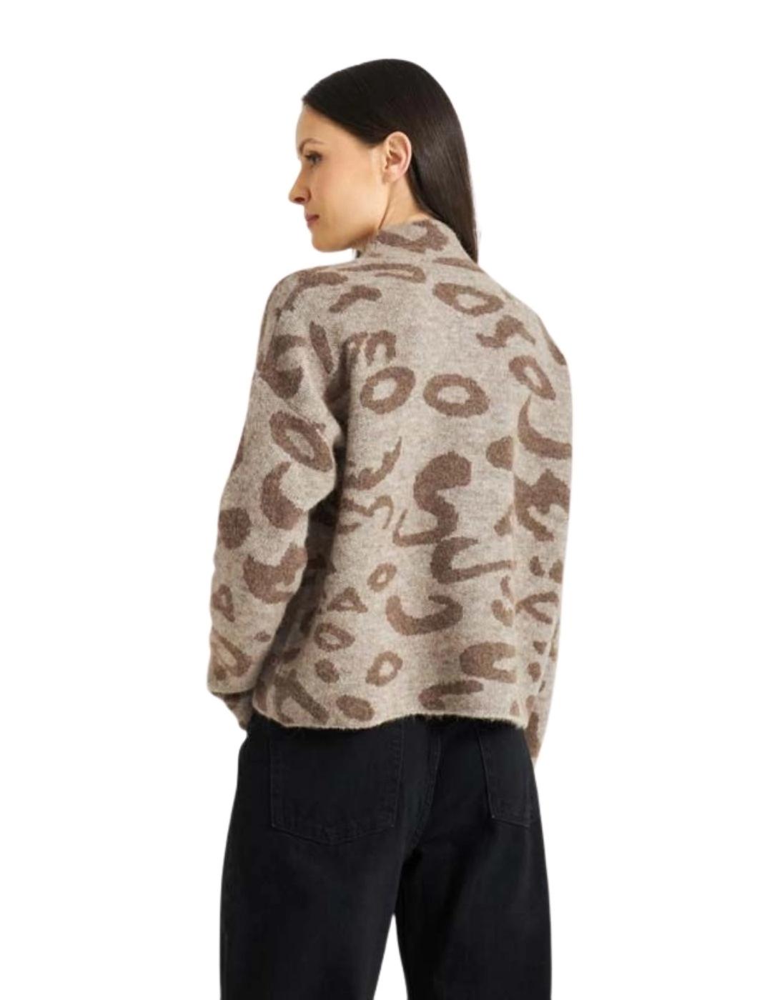 Frieda Jersey Desert Beige estampado