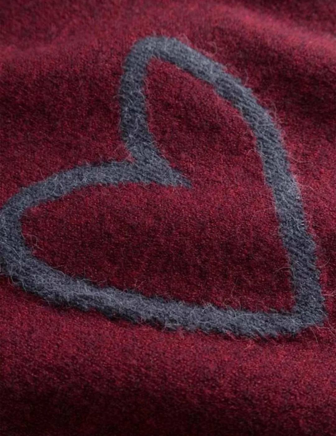 Frieda Jersey Granate corazones