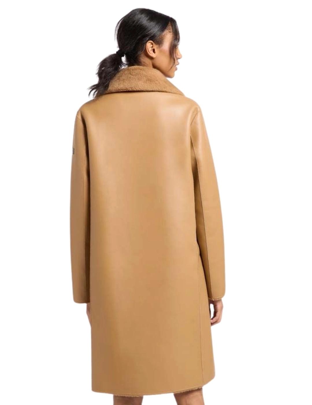 Frieda Abrigo Reversible Desert Beige de pelo