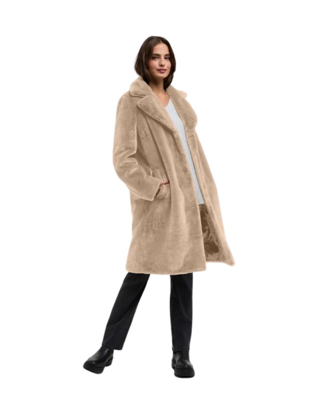 Frieda Abrigo de pelo Beige