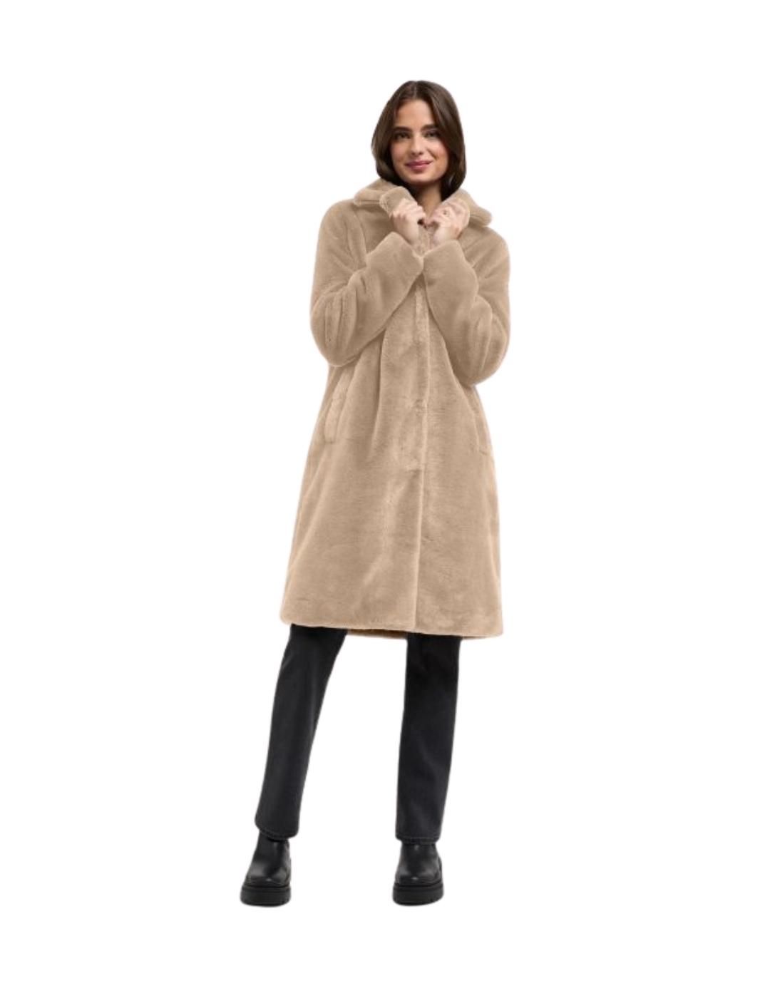 Frieda Abrigo de pelo Beige