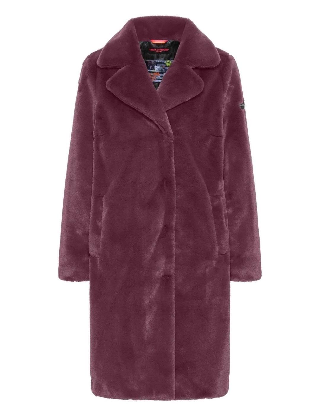 Frieda Abrigo de pelo Morado plum