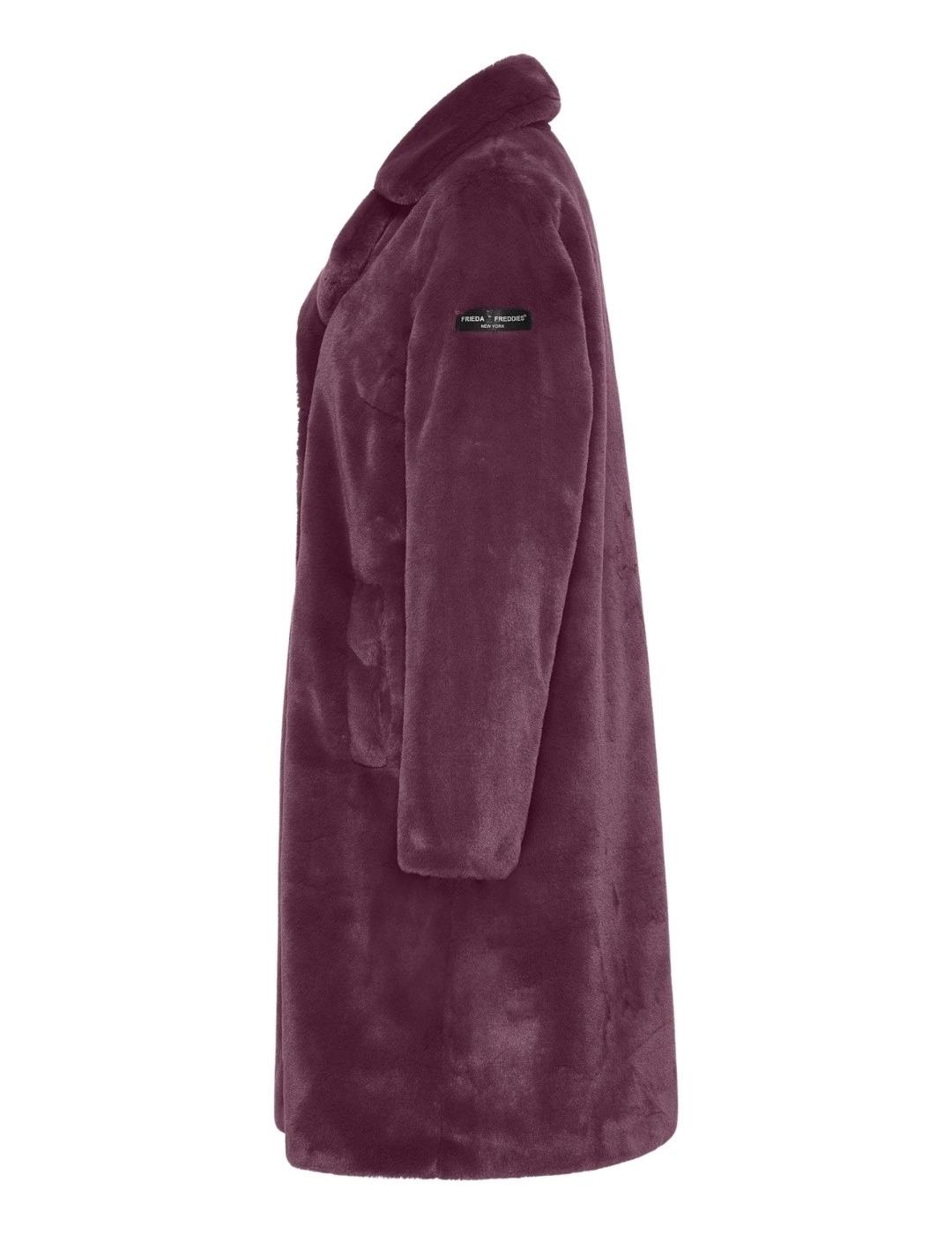 Frieda Abrigo de pelo Morado plum