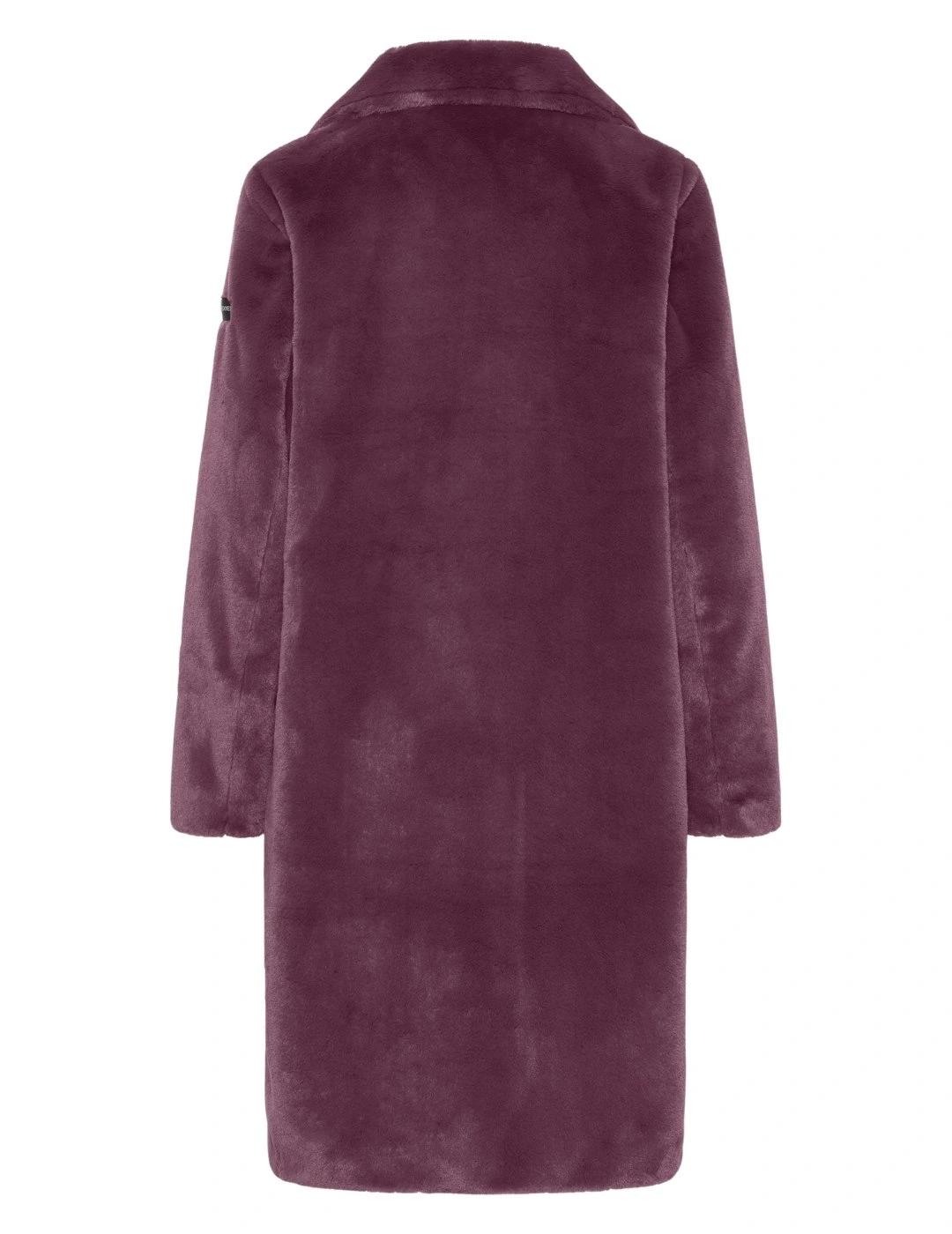 Frieda Abrigo de pelo Morado plum