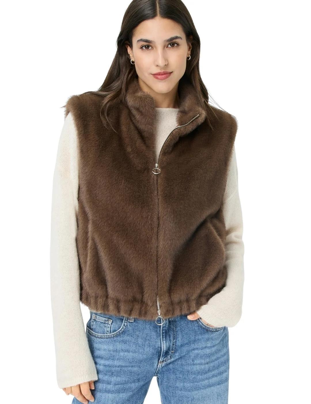 Fuchs Schmitt Chaleco de pelo Marrón