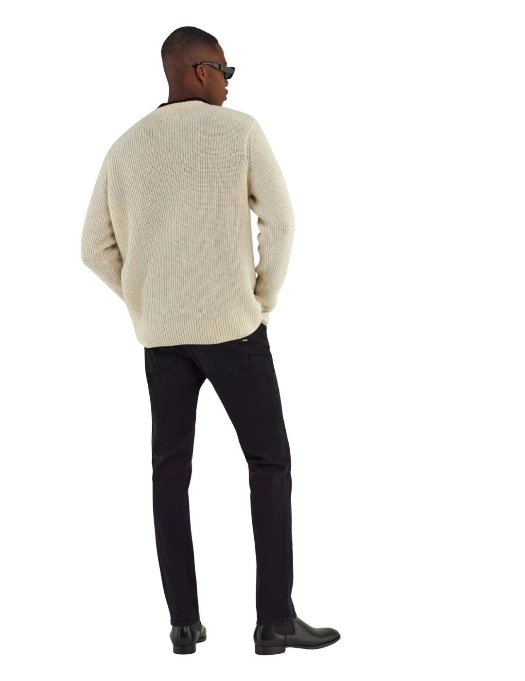 Gas Pantalones de hombre Black Rinse Slim fit