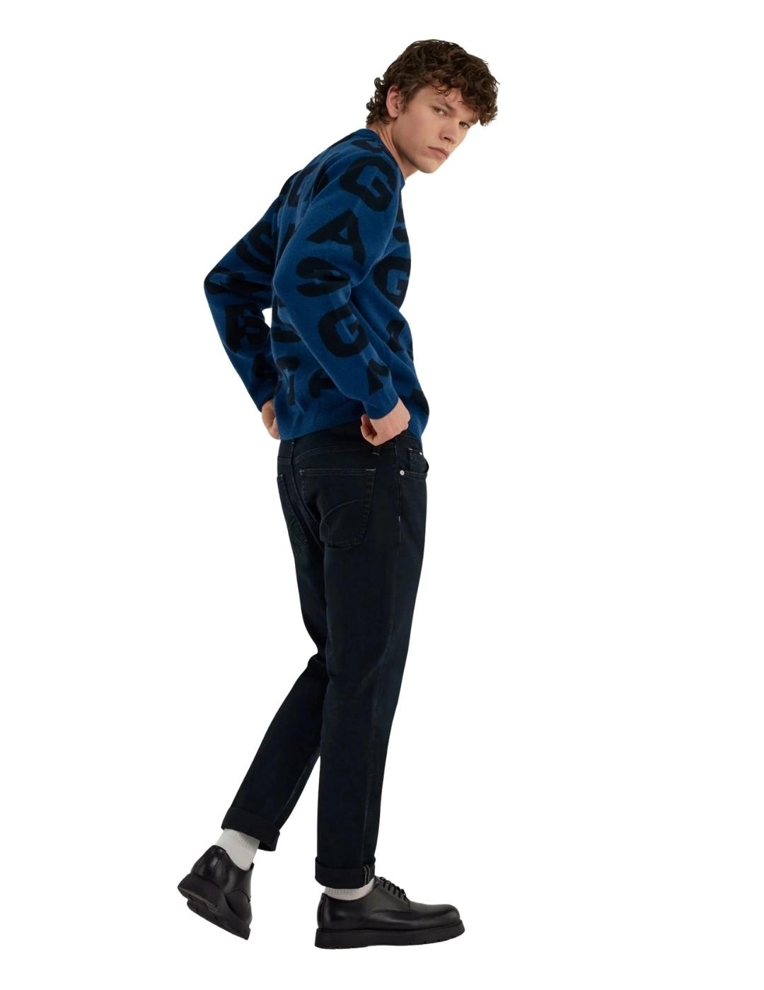 Gas Pantalones de hombre Basic Dark Blue Slim fit