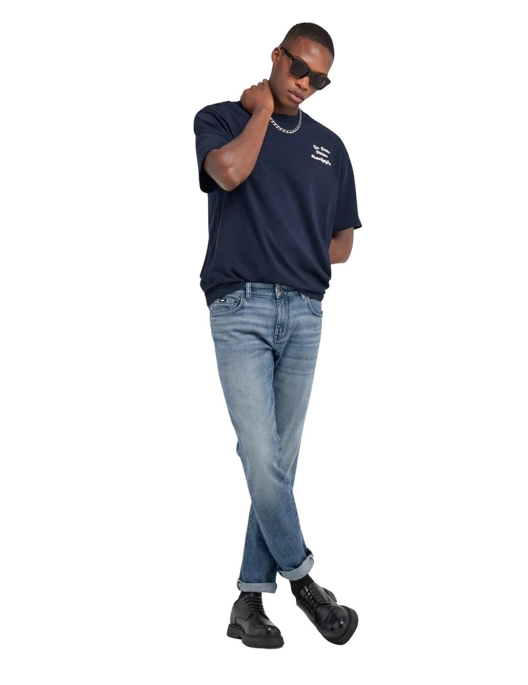 Gas Pantalones de hombre Stone Wash Mei Slim fit