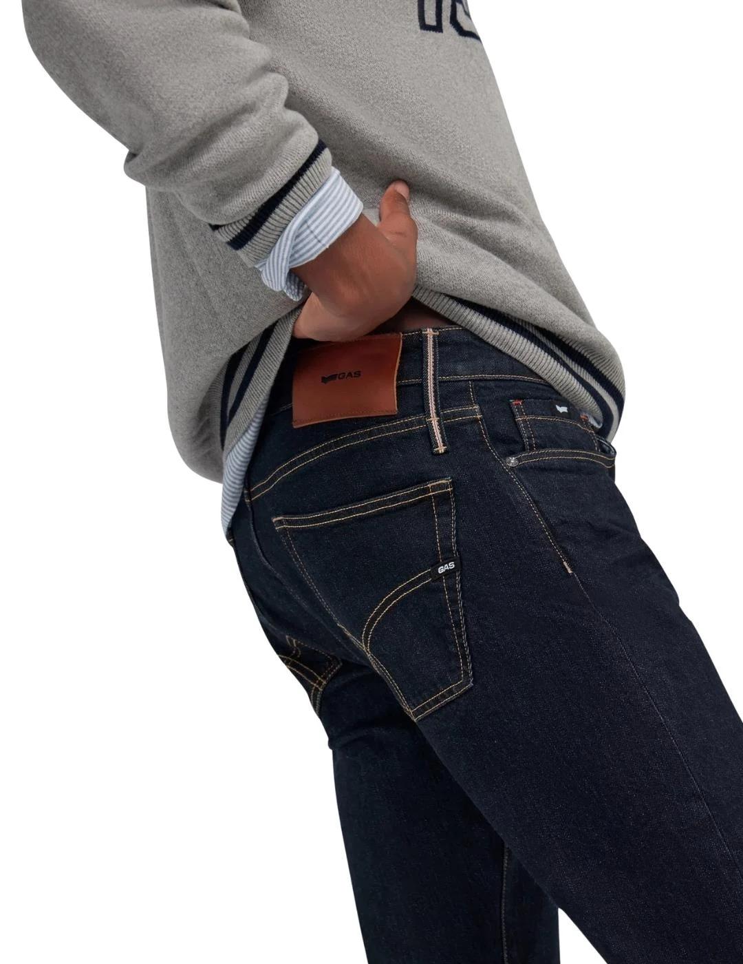 Gas Pantalones de hombre Raw Rinse Slim fit