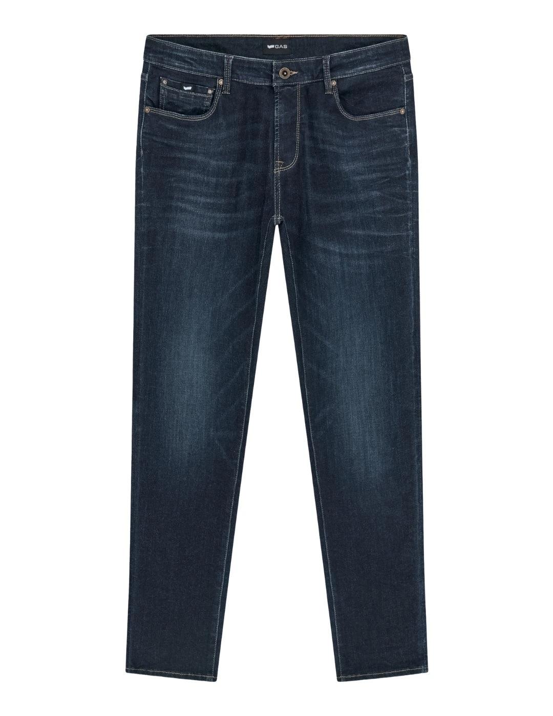 Gas 5 Tasche Sax Zip Stone Wash Dar