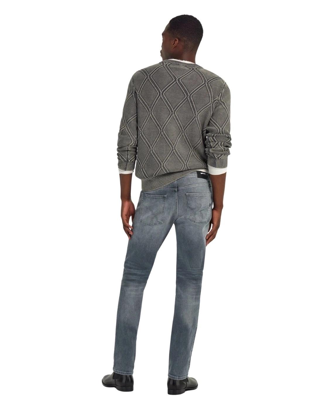 Gas Pantalones de hombre Stone Wash Grey Slim fit